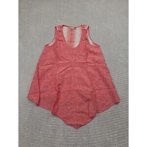 Chalet Shirt Womens Small Asymmetrical Hem Linen Sleeveless Blouse